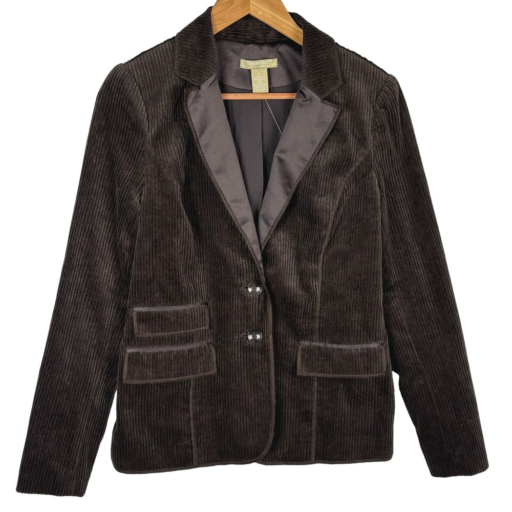 NWT Joan Vass Women Corduroy Blazer Sz 6 Classic Preppy‎ Kensington Cotton Acade